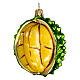 Durian, 4 in, blown glass Christmas ornament s3