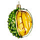 Durian, 4 in, blown glass Christmas ornament s4