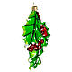 Hojas de acebo 10 cm Árbol de Navidad decoración vidrio soplado s4