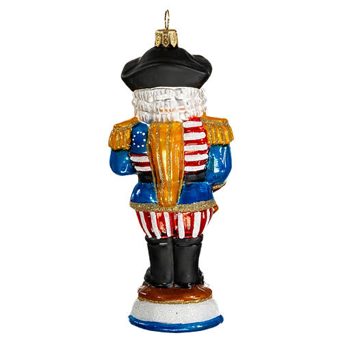 American nutcracker, 4 in, blown glass Christmas ornament 5