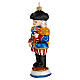 American nutcracker, 4 in, blown glass Christmas ornament s3