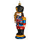 British nutcracker, 6 in, blown glass Christmas ornament s3