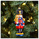 British nutcracker Christmas tree decoration 15 cm blown glass s2