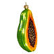 Papaya fruit Christmas tree blown glass ornament 10 cm s4