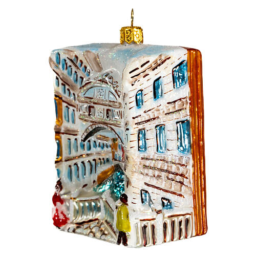 Ponte dei sospiri Venezia addobbo Natale 10 cm vetro soffiato 3