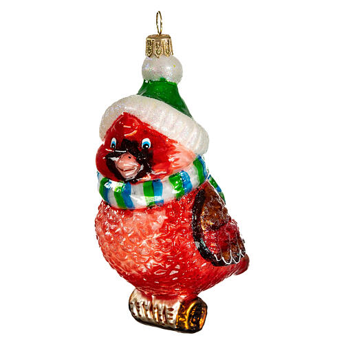 Redbird, 4 in, blown glass Christmas ornament 3