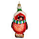 Pájaro rojo cardinal decoración de Navidad 10 cm vidrio soplado s1