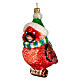Cardinale rosso addobbo di Natale 10 cm vetro soffiato s3