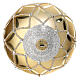 Christmas ball with decoration, 100 mm, golden blown glass s3