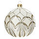 Christmas bauble 100 mm with glittery blown glass decorations s1