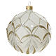 Christmas bauble 100 mm with glittery blown glass decorations s2