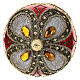 Bola navideña rojo lúcido vidrio soplado 100 mm motivos elegantes s4
