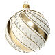 Christmas bauble hand-decorated ivory gold blown glass 120 mm s1