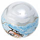 Boule Père Noël traîneau avec rennes 150 mm peinte main s8