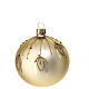 Christmas balls set of 6, golden blown glass, 80 mm s2