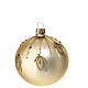 Golden Christmas baubles 6 pcs 80 mm blown glass s2