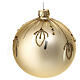 Golden Christmas baubles 6 pcs 80 mm blown glass s3