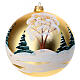 Snowy village Christmas bauble 200 mm blown glass s3