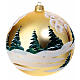 Snowy village Christmas bauble 200 mm blown glass s4