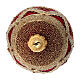 Hand-decorated red-gold blown glass Christmas bauble 50 mm s4