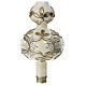 Decorated ivory blown glass Christmas tree topper 35 cm s2