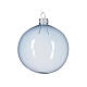 Weihnachtsbaumkugeln, 6-teiliges Set, sortiert, Weiß/Himmelblau/Pfirsich, transparent, 80 mm, geblasenes Glas s1