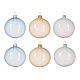 Weihnachtsbaumkugeln, 6-teiliges Set, sortiert, Weiß/Himmelblau/Pfirsich, transparent, 80 mm, geblasenes Glas s4