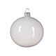 Christmas balls of 80 mm, white, peach and cerulean clear blown glass s2