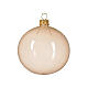 Christmas balls of 80 mm, white, peach and cerulean clear blown glass s3