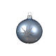 Bombka bożonarodzeniowa dek. gwiazdki 80 mm, różne, kolor biały lazurowy granatowy, szkło dmuchane wyk. matowe s2
