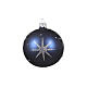 Assorted Christmas bauble stars 80 mm white cerulean midnight blue matte glossy s1