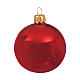 Set of 6 Christmas balls, shiny red blown glass, 60 mm s2