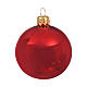 Christmas red baubles set of 6 60 mm blown glass s2