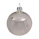 Christmas baubles set of 6 pieces in blown glass 80 mm shiny silver s2