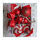Set 6 boules Noël artisanales 80 mm verre soufflé rouge mat s4