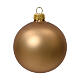 Christmas balls of blown glass, bronze finish, set of 6, 80 mm s2