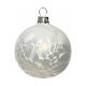 Weihnachtsbaumkugeln, 6-teiliges Set, Weiß, Eiseffekt, 80 mm, geblasenes Glas s2