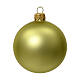 Set of 6 pcs pistachio green opaque blown glass Christmas baubles 80mm s2