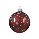 Polka dot Christmas bauble 80mm blown glass assorted s1