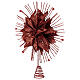 Christmas tree topper, glittery red poinsettia flower, 35 cm s4