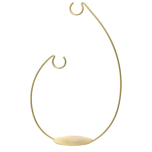 Double hook for Christmas baubles 100mm golden 4