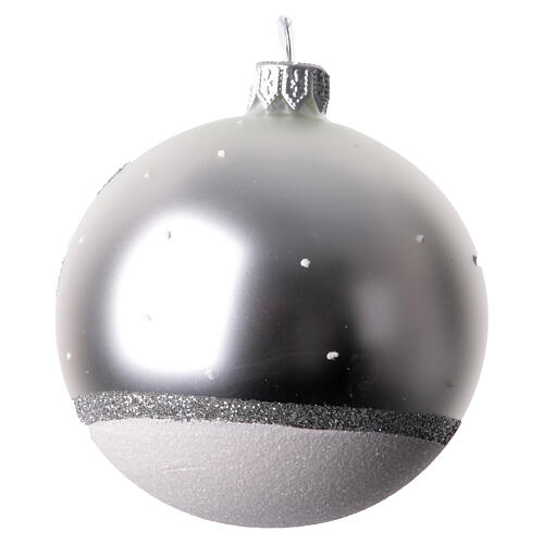 Assorted white silver red car tree Christmas bauble 80 mm blown glass 9