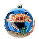 Christmas ball, marine environment, glass, 3 in s1