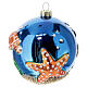 Marine environment glass Christmas bauble 80 mm s2