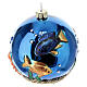 Marine environment glass Christmas bauble 80 mm s3