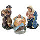 Holy Family statue in hand painted plaster, 10 cm Arte Barsanti s1