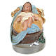 Holy Family statue in hand painted plaster, 10 cm Arte Barsanti s3