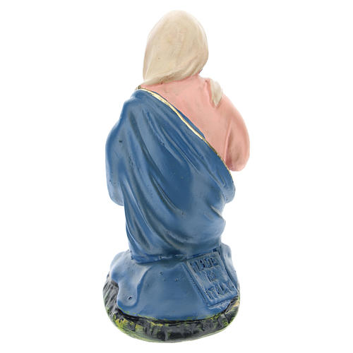 Statua Madonna inginocchiata gesso per presepe 10 cm Arte Barsanti 4