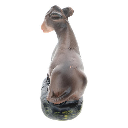 Donkey plaster statue for Nativity Scene 10 cm 3