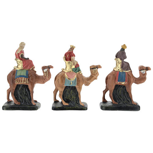 Reyes Magos de yeso pintado a mano Arte Barsanti para belenes 10 cm 5